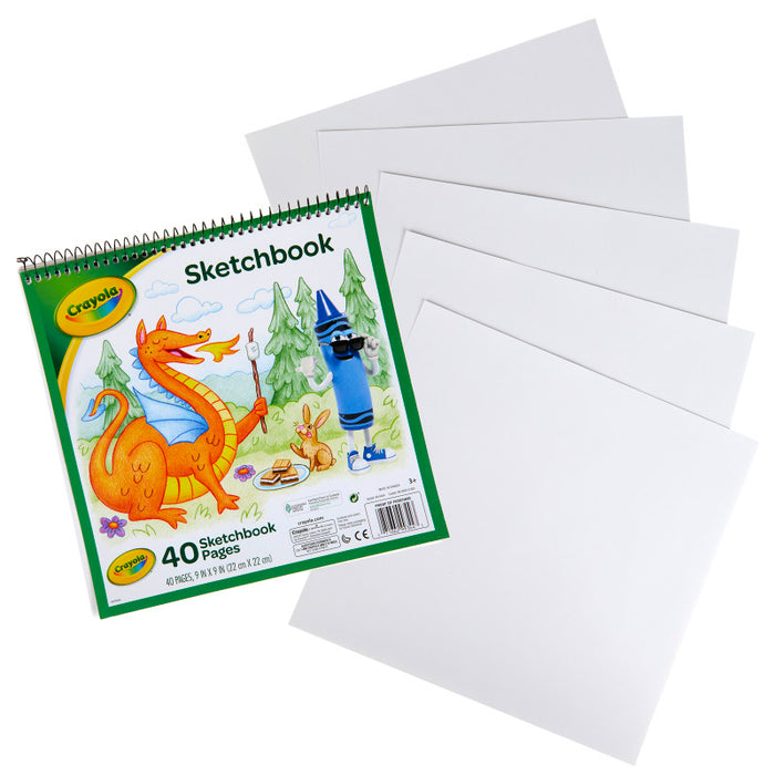Crayola BIN993404 Kid's Sketchbook, 40 Pages
