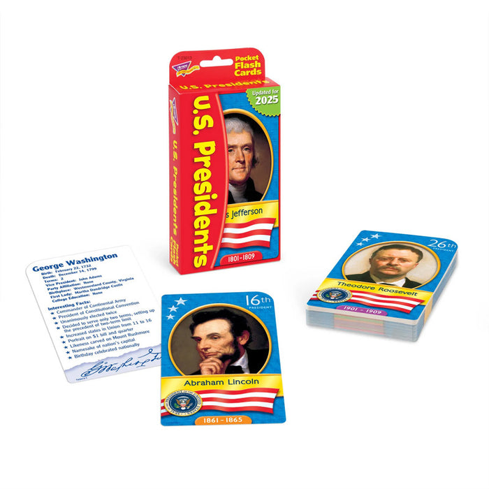 TREND T-23013 U.S. Presidents Pocket Flash Cards