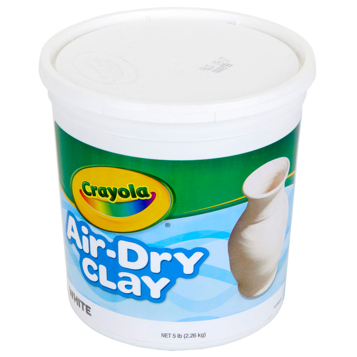 Crayola BIN575055 Air-Dry Clay, 5 Pounds Resealable Bucket, White