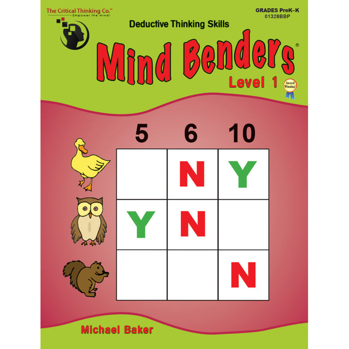 The Critical Thinking Co. CTB1328 Mind Benders Level 1, Grades PreK-K
