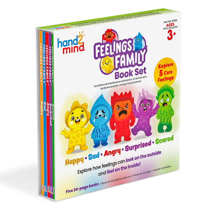 Hand2Mind HTM97395 Feelings Family&trade; Book Set Happy, Sad, Angry, Scared & Surprised