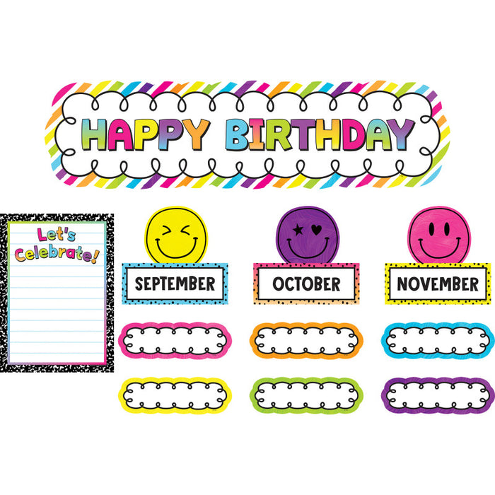 Teacher Created Resources TCR6924 Brights 4Ever Happy Birthday Mini Bulletin Board Set