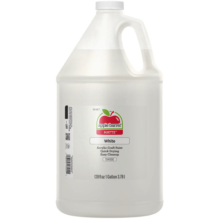 Apple Barrel APP13455E Acrylic Paint Matte, Gallon, White