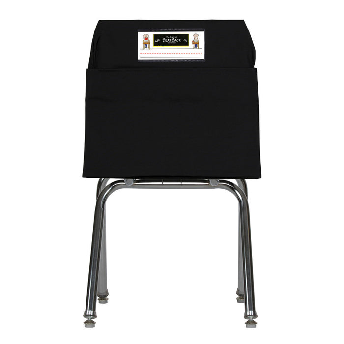 Seat Sack SSK00117BK Large Chair Pocket Classroom Storage Organizer - 17 inch, Black
