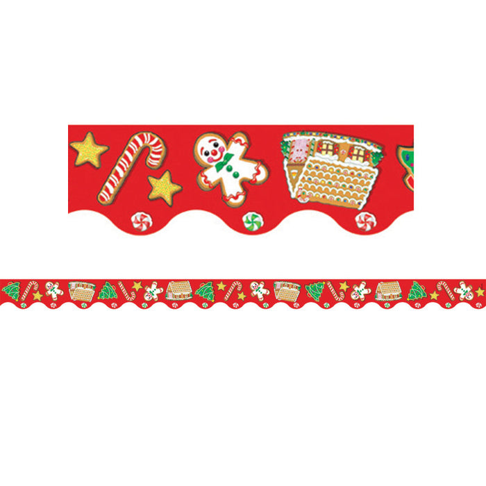 Teacher Created Resources TCR4157 Christmas Scalloped Border Trim, 35 Feet