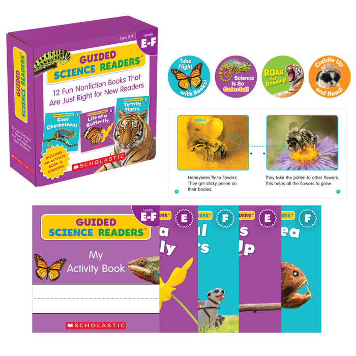 Scholastic Teaching Solutions SC-809118 Guided Science Readers, Levels E-F, Parent Pack, Set of 12 Books