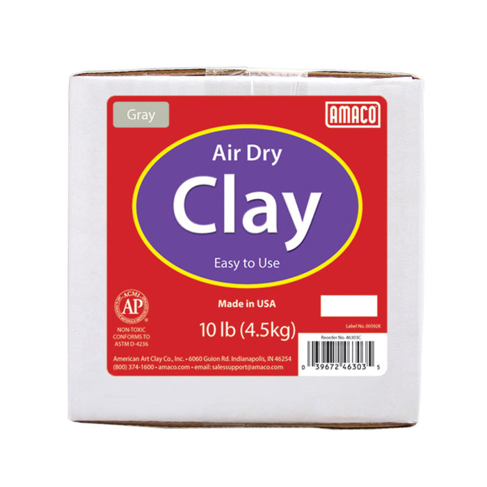 AMACO AMA46303C Air Dry Clay, Gray, 10 lbs.