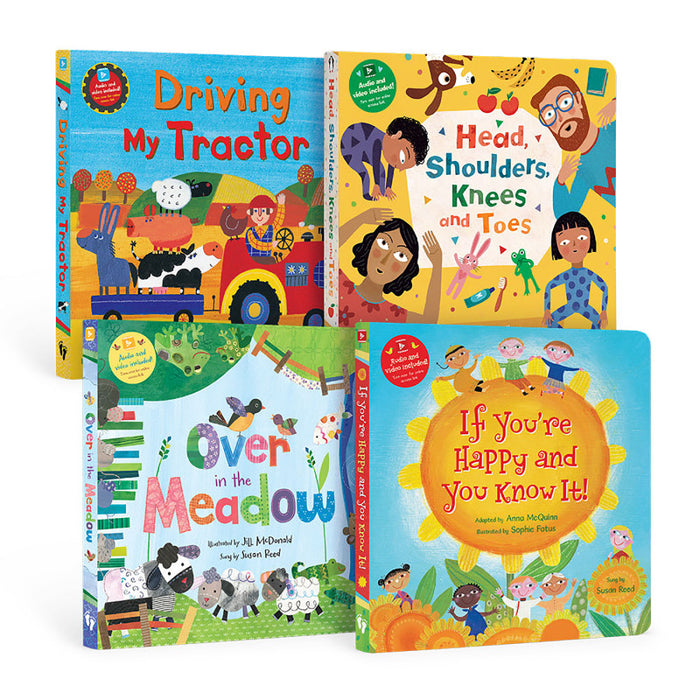 Barefoot Books BBK9798888593301 PreK Singalongs Board Book Bundle (Lap Singalongs), Set of 4