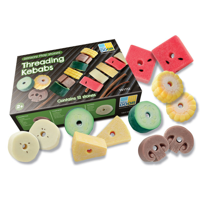 Yellow Door YUS1152 Sensory Play Stones, Threading Kebabs