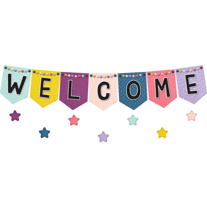 Teacher Created Resources TCR9022 OH Happy Day Pennants Welcome Bulletin Board