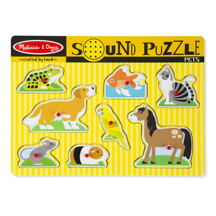 Melissa & Doug LCI730 Pets Sound Puzzle, 8 Pieces
