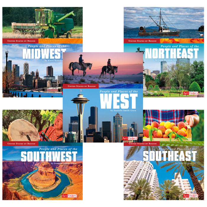 Fact Finders CPB9781515724667 United States by Region Book Set, Set of 5