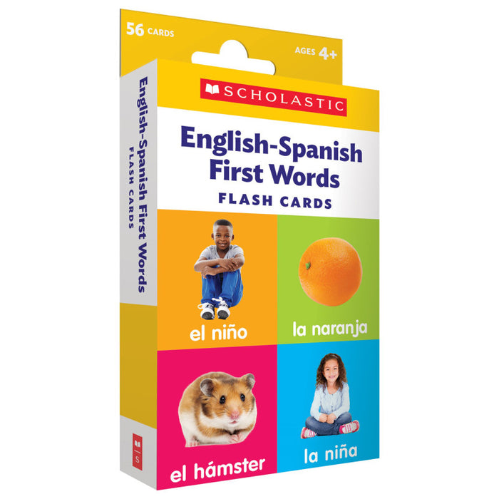 Scholastic Teaching Solutions SC-714845 Flash Cards: English-Spanish First Words