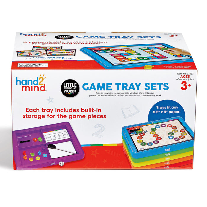 Hand2Mind HTM97363 Little Minds at Work Reading & Math Game Tray Set