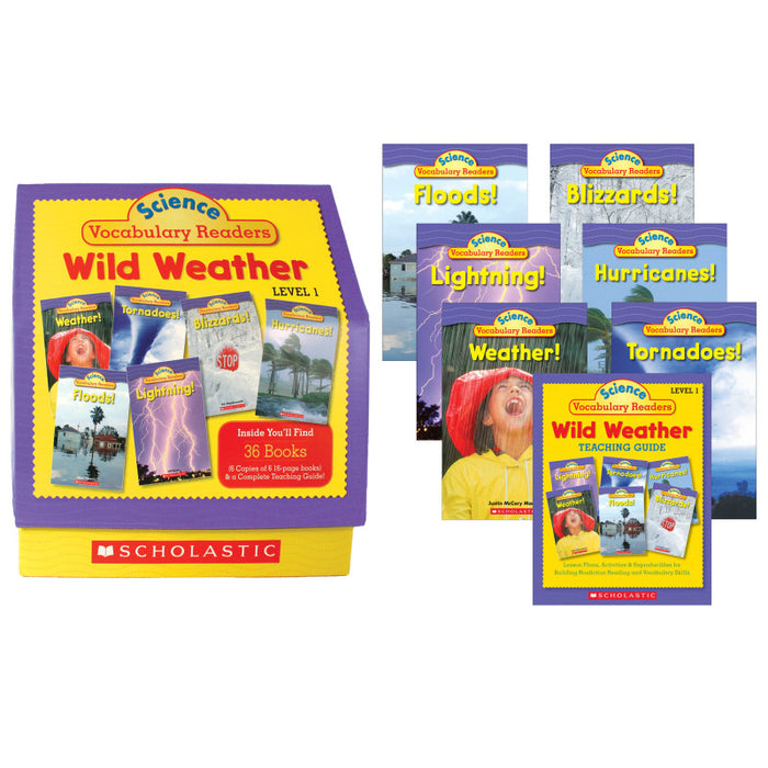 Scholastic SC-0545015987 Science Vocabulary Readers Wild Weather