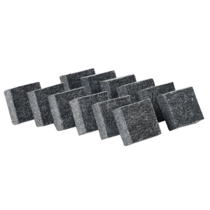 Charles Leonard CHL74520 Multi-Purpose Felt Erasers, 2" x 2", Charcoal, Pack of 12