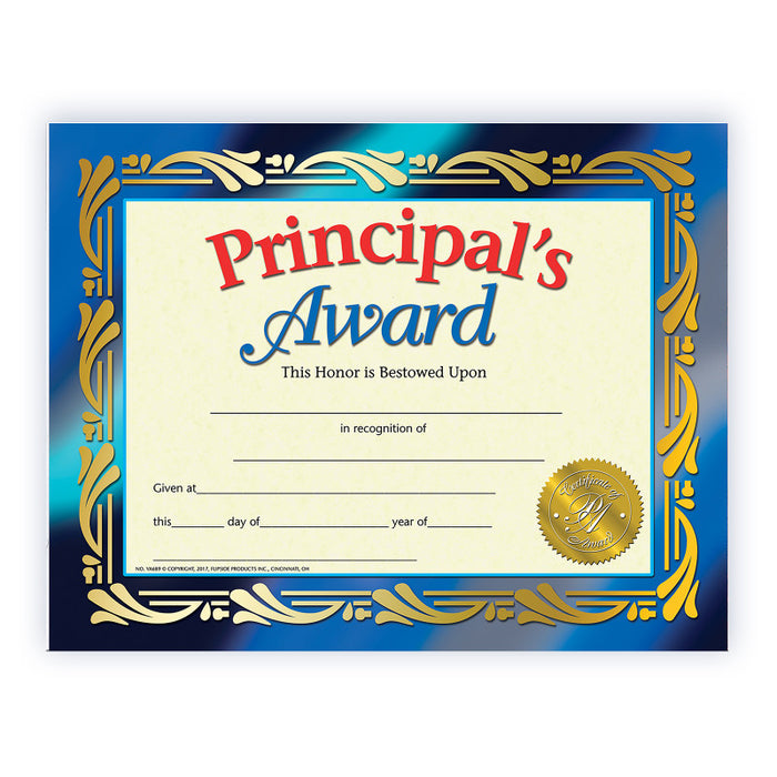 Hayes Publishing H-VA689 Principal's Award, 8-1/2" x 11", 30/set