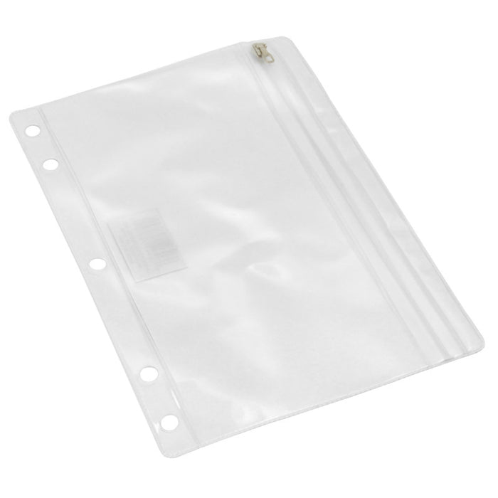 Charles Leonard CHL76370 2-Pocket Pencil Pouch, Clear, 10" x 7", 1 Count