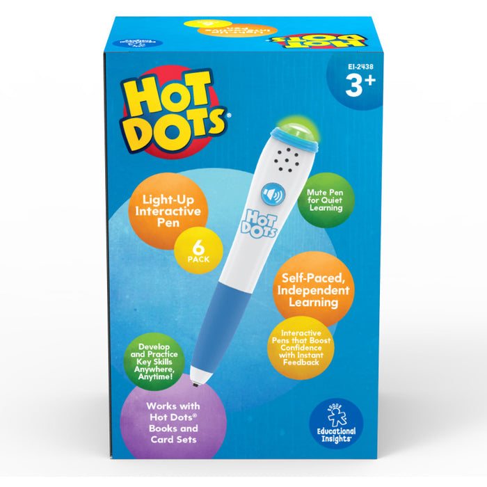 Educational Insights EI-2438 Hot Dots Light-Up Interactive Pen 6-Pack