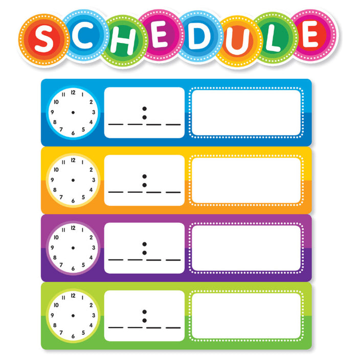 Scholastic Teaching Solutions SC-812788 Color Your Classroom: Schedule Mini Bulletin Board Set