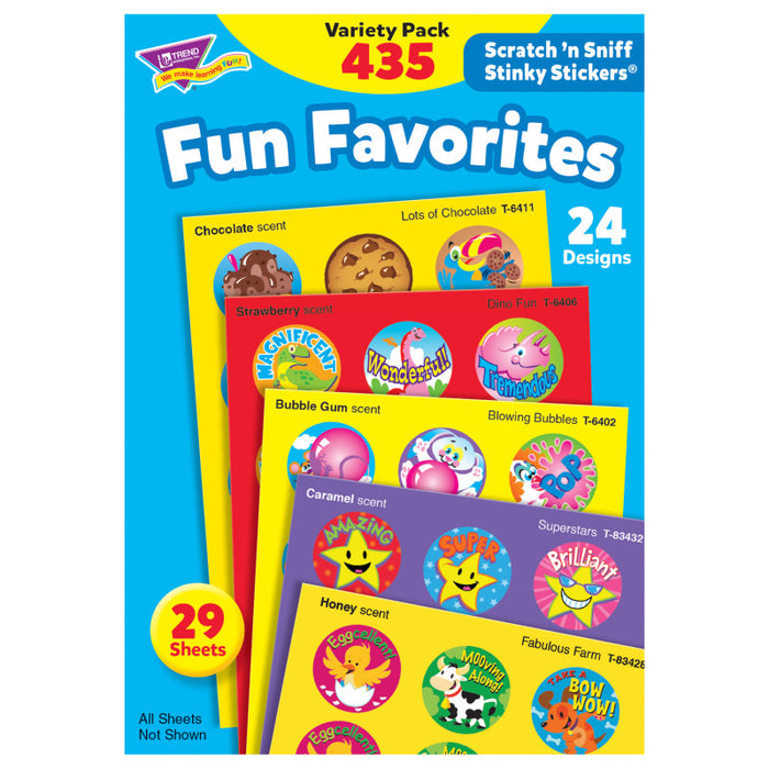 TREND T-6491 Fun Favorites Stinky Stickers Variety Pack, 435 ct