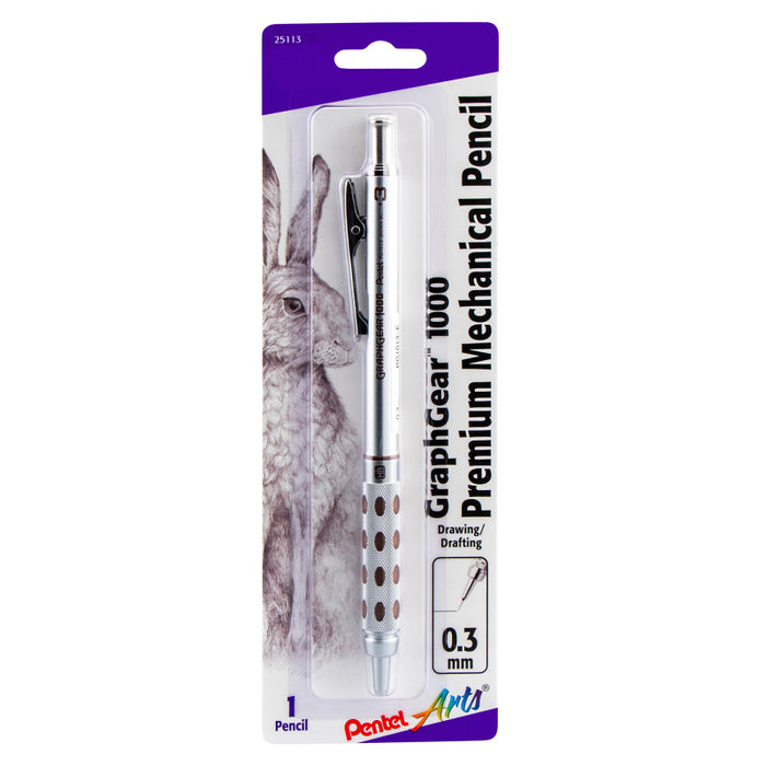 Pentel Arts PTAPG1013EPABP GraphGear 1000 Expert Mechanical Drafting Pencil (0.3mm)
