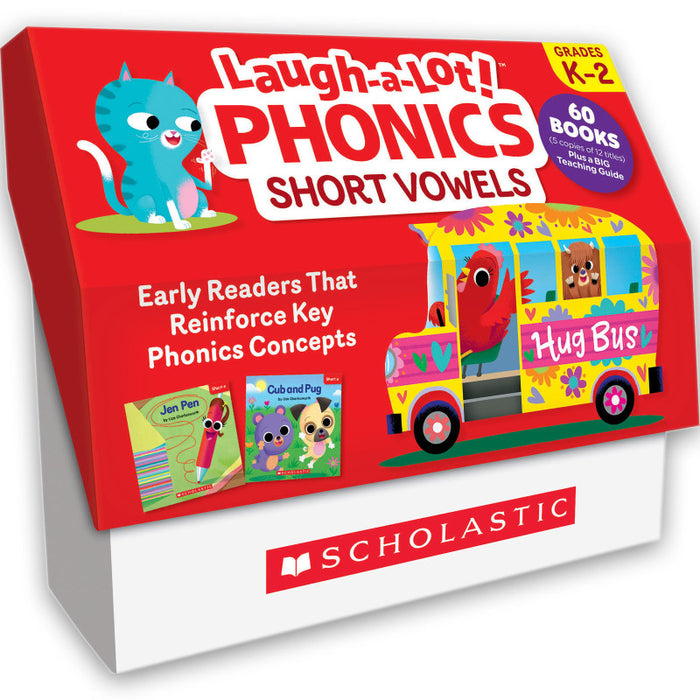 Scholastic Teaching Solutions SC-736586 Laugh-A-Lot Phonics: Short Vowels (Classroom Set)