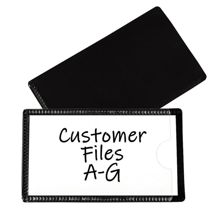 C-Line CLI87700 Slap 'N Go Magnetic Holders, Side Load, 4-1/4 x 2-1/2, Black, Pack of 10