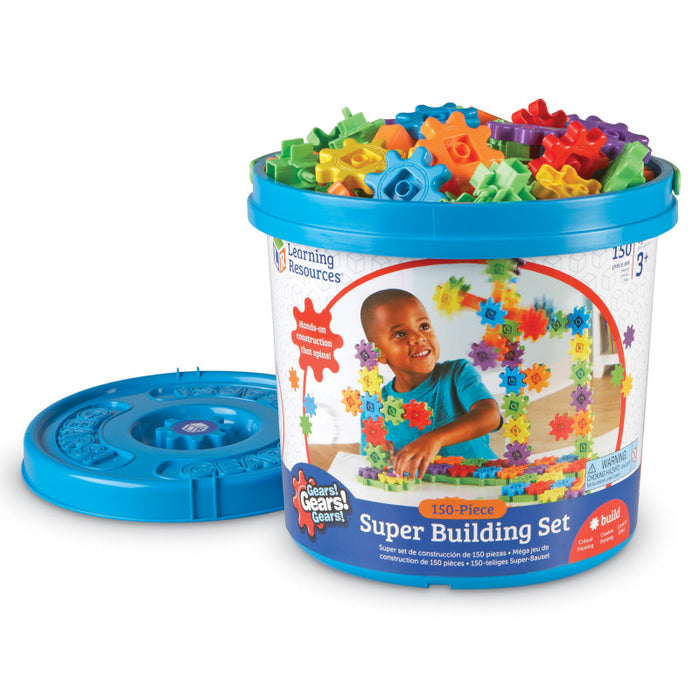 Learning Resources LER9164 Gears! Gears! Gears! 150-Piece Super Building Set