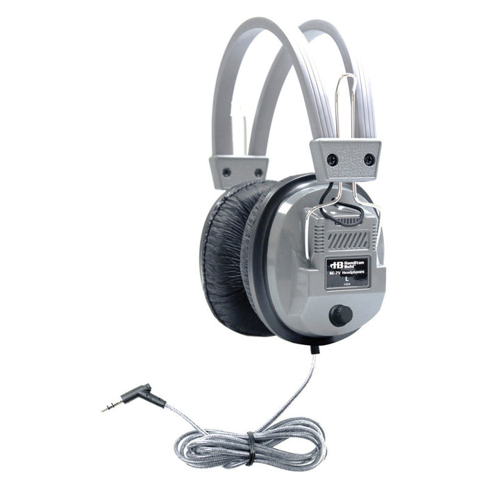HamiltonBuhl HECSC7V SchoolMate Deluxe Stereo Headphone with 3.5 mm Plug and Volume Control
