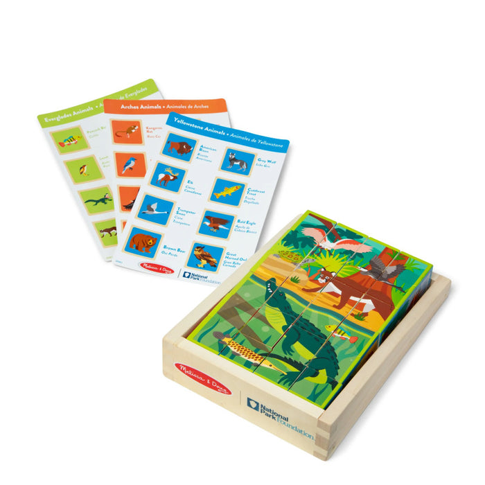 Melissa & Doug LCI30901 National Parks Wooden Blocks & Cube Puzzle