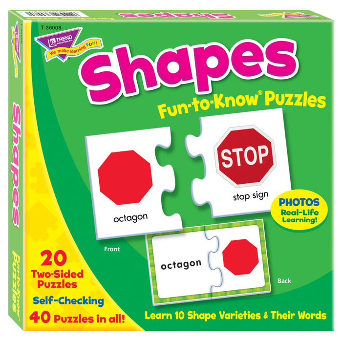 TREND T-36008 Shapes Fun-to-Know Puzzles