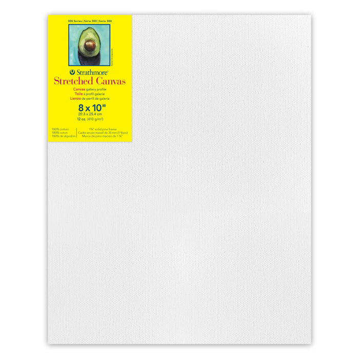 Strathmore STT31408 300 Series Gallery Stretched Canvas, 8x10 inch