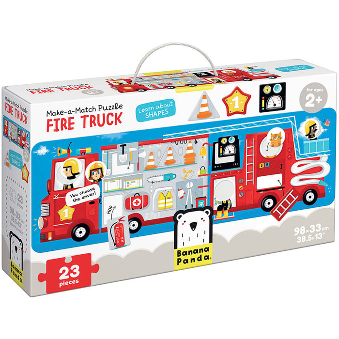 Banana Panda BPN49044 Make-a-Match Puzzle, Fire Truck