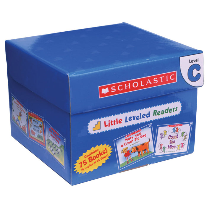 Scholastic Teaching Solutions SC-0545067723 Little Leveled Readers Book: Level C Box Set, 5 Copies of 15 Titles