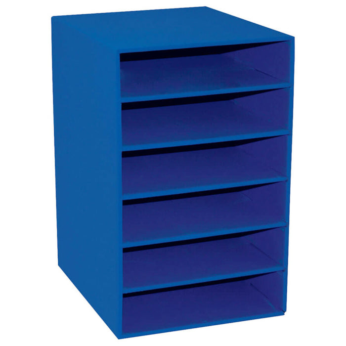 Classroom Keepers PAC001312 6-Shelf Organizer, Blue, 17-3/4"H x 12"W x 13-1/2"D, 1 Organizer