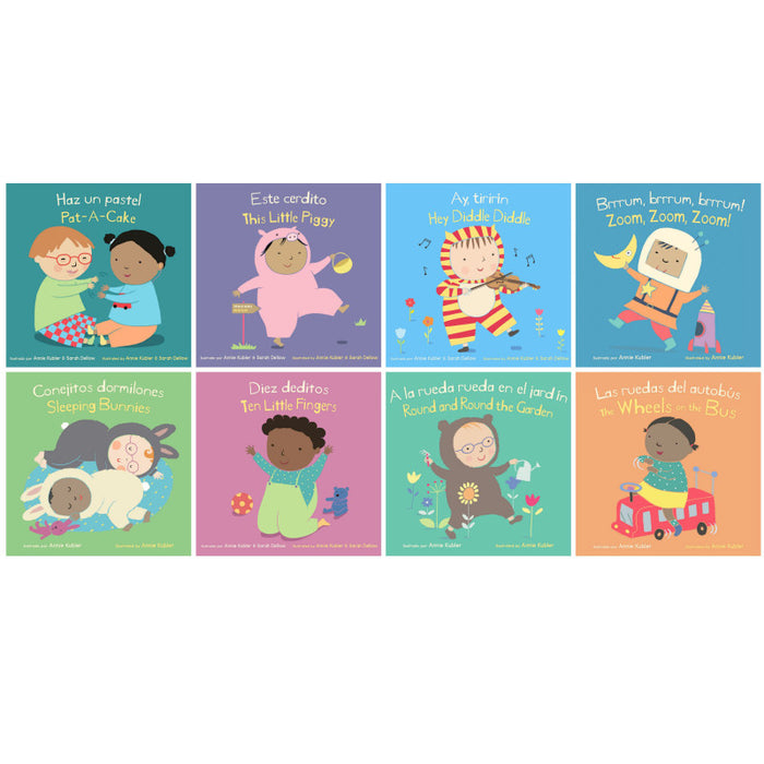 Child's Play Books CPYCPBRT Bilingual Baby Rhyme Time Books, Set of 8
