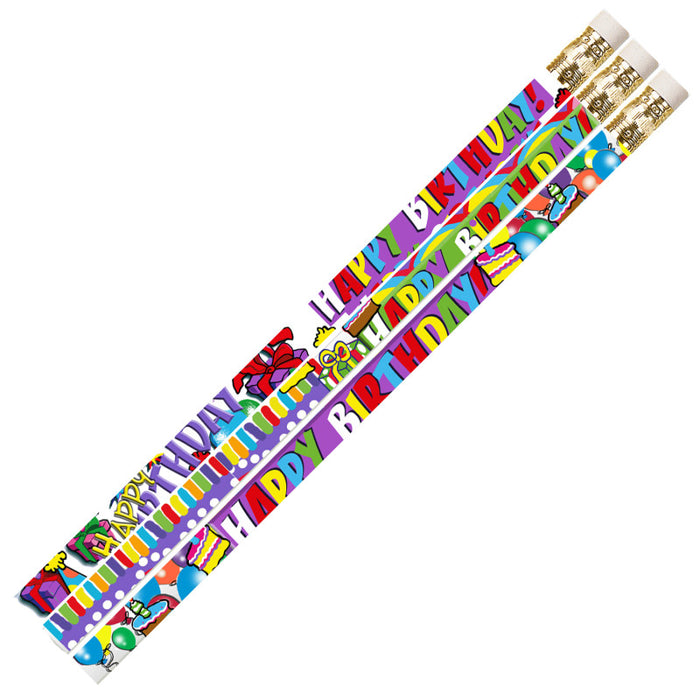 Musgrave Pencil Company MUS1355D Birthday Supreme Motivational/Fun Pencils, Pack of 12