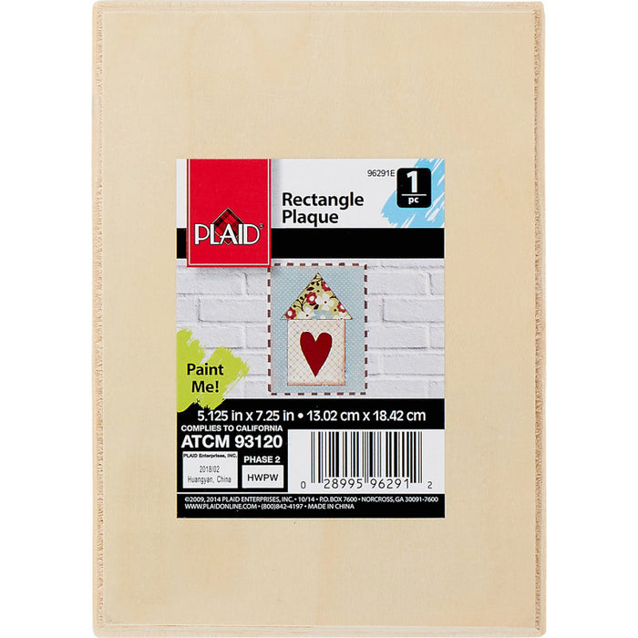 Plaid PDE96291 Wood Plaque, Rectangle, 7.25" x 5"