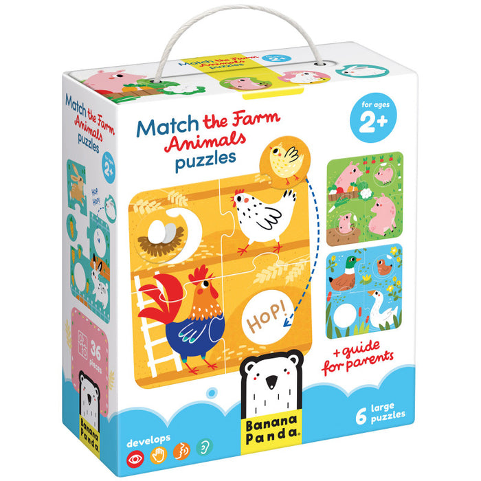 Banana Panda BPN49168 Match the Farm Animals Puzzles, Age 2+