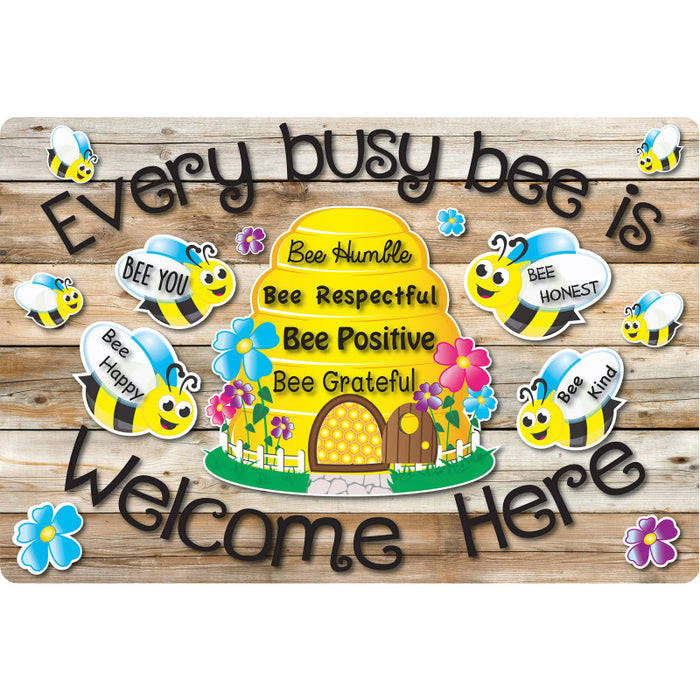 Smart Poly ASH12504 Computer Mouse Pad, 8" x 10", Every Busy Bee is Welcome Here