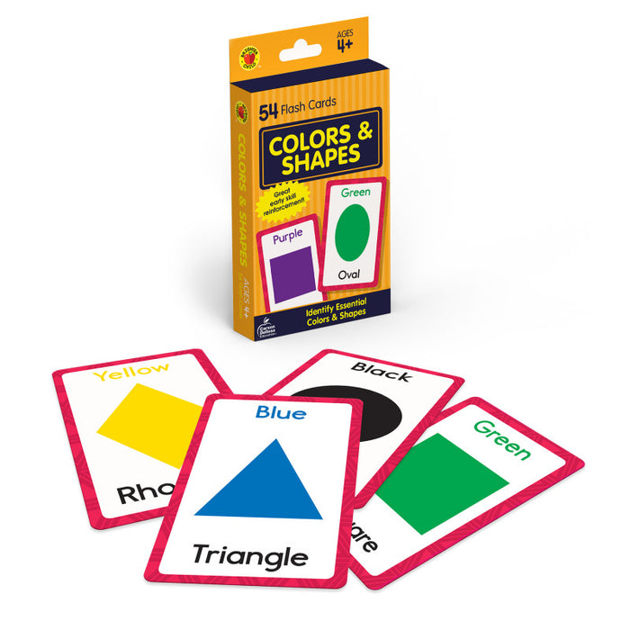 Brighter Child CD-0769646891 Colors and Shapes Flash Cards, 54 Cards