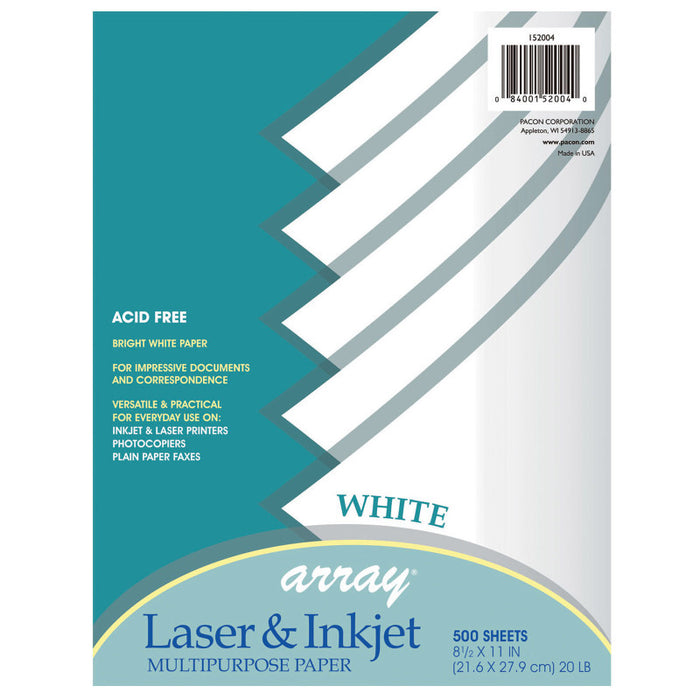 Pacon PAC152004 Multi-Purpose Paper, White, 8-1/2" x 11", 500 Sheets