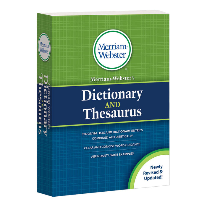 Merriam-Webster MW-2932 Dictionary and Thesaurus, Mass-Market Paperback, 2020 Copyright