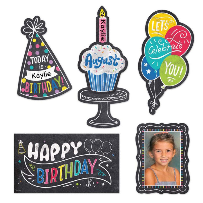 Creative Teaching Press CTP10890 Chalk It Up! Happy Birthday Mini Bulletin Board Set