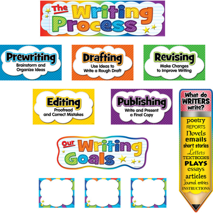 Teacher Created Resources TCR5183 The Writing Process Mini Bulletin Board Set