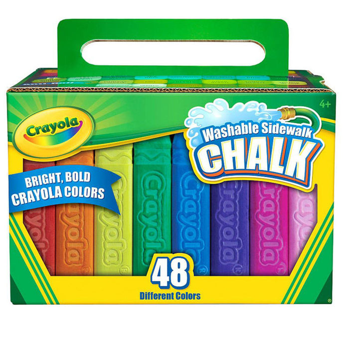 Crayola BIN512048 Washable Sidewalk Chalk, 48 Count