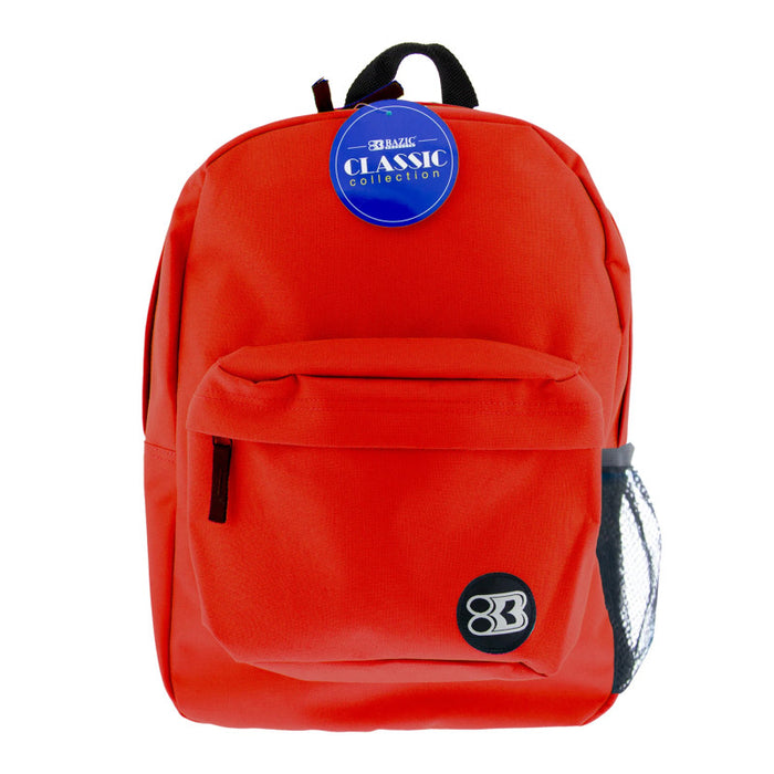 BAZIC Products BAZ1052 Classic Backpack 17" Red