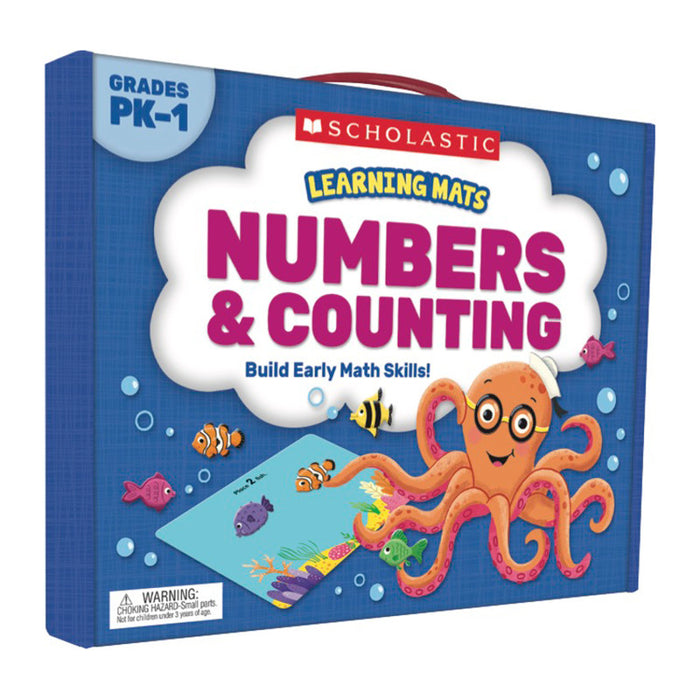 Scholastic SC-823963 Learning Mats: Numbers & Counting, Grades PreK-1