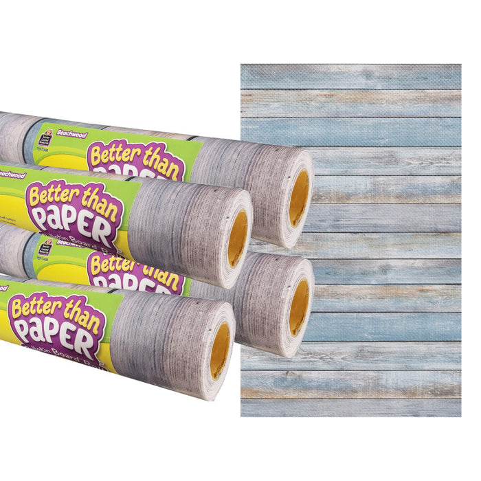 Teacher Created Resources TCR32427 Beachwood Better Than Paper Bulletin Board Roll, 4' x 12', Pack of 4